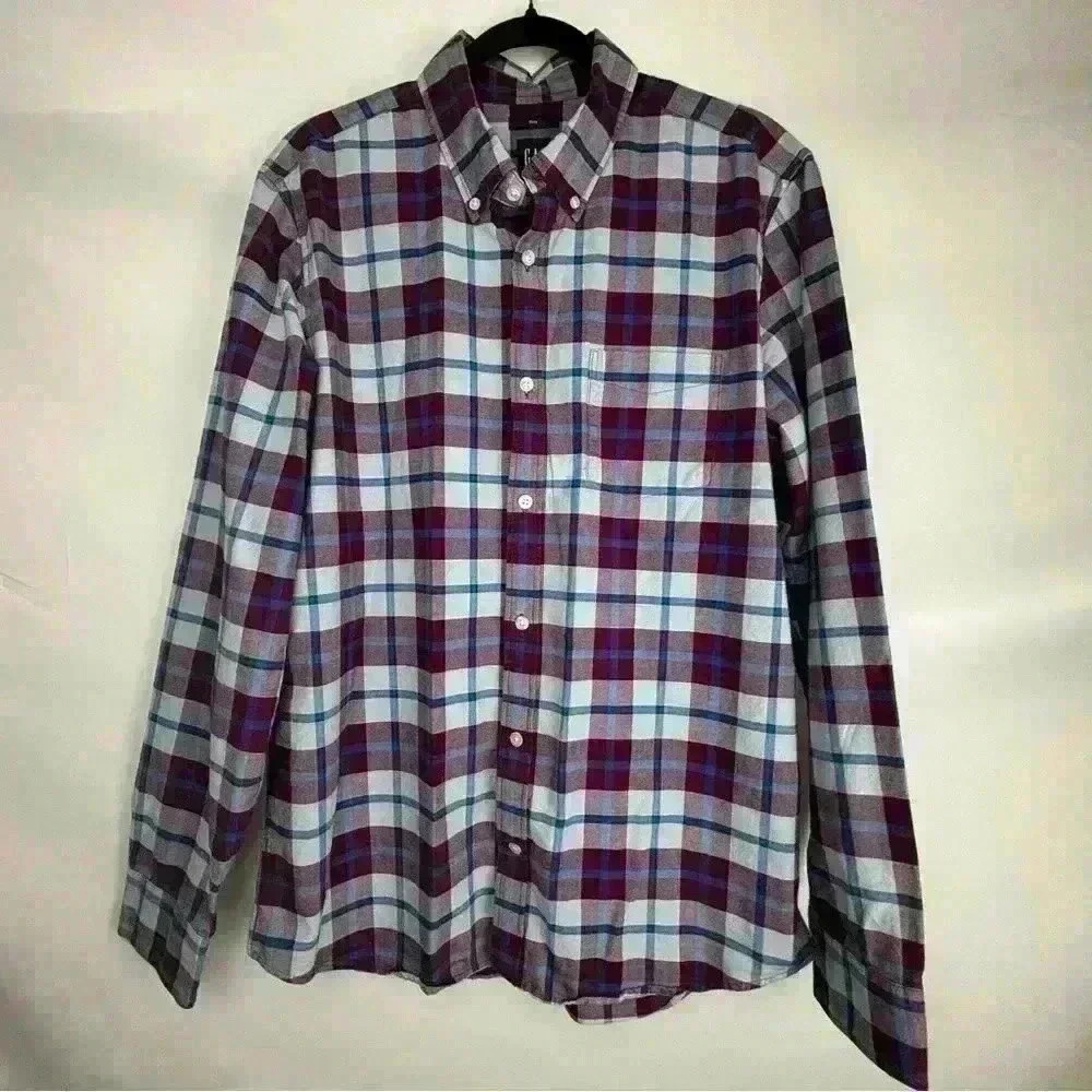 Gap Slim Plaid Button Down